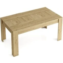 Skraut Home - Table Extensible KAI Jusqu'à 200 Cm - 76 X 140 X 90 Cm - Bois De Chêne