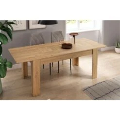 Skraut Home - Table Extensible KAI Jusqu'à 200 Cm - 76 X 140 X 90 Cm - Bois De Chêne -Homcomes Boutique 30896421 3
