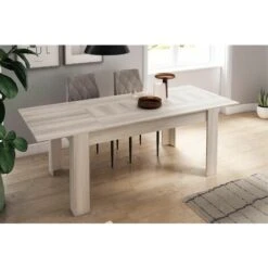 Skraut Home - Table Extensible KAI Jusqu'à 200 Cm - 76 X 140 X 90 Cm - Bois Gris -Homcomes Boutique 30896422 3