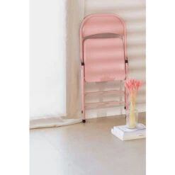 Pack 2 Chaises Pliantes Ukla SKLUM Rose Barbe à Papa -Homcomes Boutique 32127904 3