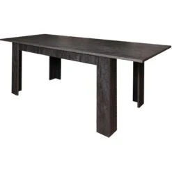 Dmora Table De Salle à Manger Extensible, Console Extensible, Table Moderne Avec Rallonges, 160 / 220x88h80 Cm, Couleur Gris Cendre, Avec Emballage Renforcé -Homcomes Boutique 33602084 5