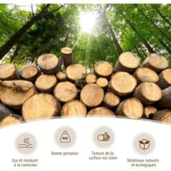 GOPLUS Table De Salle à Manger Pliable En Bois,163x80x75CM Pour 4-7 Personnes,Charge 60KG,2 Modes De Pliage,Style Élégant,Naturel -Homcomes Boutique 34761856 5