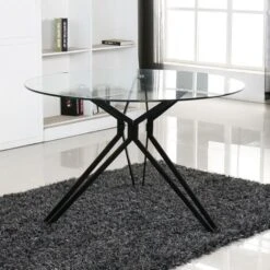 Table à Manger Ronde Design En Verre - Matera - Designetsamaison