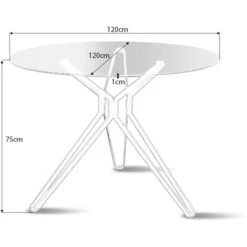 Table à Manger Ronde Design En Verre - Matera - Designetsamaison -Homcomes Boutique 36968422 4