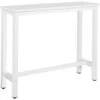 WOLTU 1 X Table De Bar. Table De Bistrot. Table à Manger. Structure En Métal. Plateau En Bois Massif. 120x40x100 Cm. Blanc -Homcomes Boutique 38232913 1
