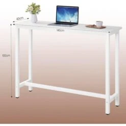 WOLTU 1 X Table De Bar. Table De Bistrot. Table à Manger. Structure En Métal. Plateau En MDF. 140x40x100 Cm -Homcomes Boutique 38233721 4