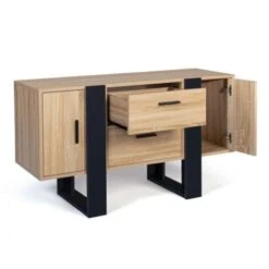 Buffet PHOENIX Bois Et Noir -Homcomes Boutique 38384955 4