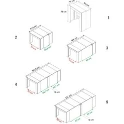 Dmora Table Console Compton, Table à Manger Extensible, Table Avec Rallonges Polyvalentes Extensibles Jusqu'à 10 Places, Cm 51/237x90h78, Chêne, Avec Emballage Renforcé -Homcomes Boutique 38400438 3