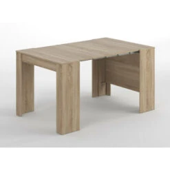 Dmora Table Console Compton, Table à Manger Extensible, Table Avec Rallonges Polyvalentes Extensibles Jusqu'à 10 Places, Cm 51/237x90h78, Chêne, Avec Emballage Renforcé -Homcomes Boutique 38400438 5