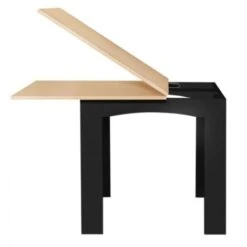 Table à Manger Extensible DONA 6-8 Personnes Noire Plateau Façon Hêtre 80-160 Cm -Homcomes Boutique 38450194 3