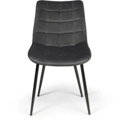 Lot De 4 Chaises MADY En Velours Mix Color Bleu, Gris Clair, Gris Foncé, Jaune -Homcomes Boutique 38450206 4