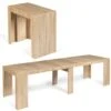 Table Console Extensible ORLANDO 14 Personnes 300 Cm Bois Façon Hêtre -Homcomes Boutique 39647620 1