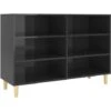 Buffet Noir Brillant 103,5x35x70 Cm Aggloméré VidaXL -Homcomes Boutique 40910805 1