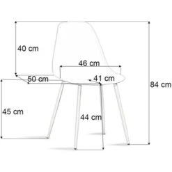Chaise Scandinave Blanches - Ela - Designetsamaison -Homcomes Boutique 40990152 3
