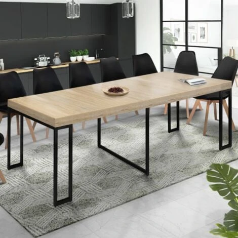 Table Console Extensible TORONTO 14 Personnes 300 Cm Design Industriel 4 Table Console Extensible TORONTO 14 Personnes 300 Cm Design Industriel â Image 2