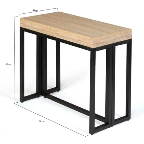 Table Console Extensible TORONTO 14 Personnes 300 Cm Design Industriel 7 Table Console Extensible TORONTO 14 Personnes 300 Cm Design Industriel â Image 5