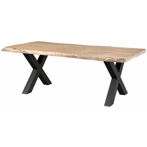 Table à Manger 180x90 En Bois De Manguier Laqué Beige Pieds En X Anthracite Mat FREEFORM 5 3 Table à Manger 180x90 En Bois De Manguier Laqué Beige Pieds En X Anthracite Mat FREEFORM 5