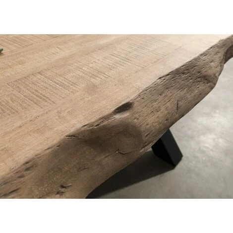 Table à Manger 180x90 En Bois De Manguier Laqué Beige Pieds En X Anthracite Mat FREEFORM 5 7 Table à Manger 180x90 En Bois De Manguier Laqué Beige Pieds En X Anthracite Mat FREEFORM 5 – Image 5