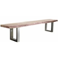 Banc 235x38cm - Bois D'acacia Laqué (Natural Stone) - FREEFORM 136