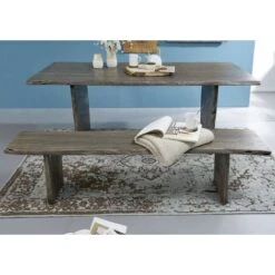 Banc 200x38 Acacia Laqué Gris Taupe PURE ACACIA 419 -Homcomes Boutique 43599039 3
