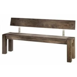 Banc Avec Dossier 200x35 Palissandre Huilé Gris Taupe NATURE GREY 703