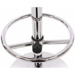 Table Haute De Bar Bistrot Avec Repose-pied 110 Cm Blanc -Homcomes Boutique 4482394 3