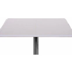 Table Haute De Bar Bistrot Avec Repose-pied 110 Cm Blanc -Homcomes Boutique 4482394 4