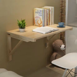 Table Murale Rabattable 60 X 40 Cm Table Murale Rabattable En Bois Table Murale À Abattant En Bois Table À Manger Robuste Pour Enfants