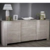 Buffet 2 Portes 3 Tiroirs Chêne Beige - TOULOUSE - L 205 X L 42 X H 87 Cm