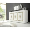 Buffet 3 Portes Blanc/Or - DILARA - L 160 X L 43 X H 86 Cm -Homcomes Boutique 45793033 1