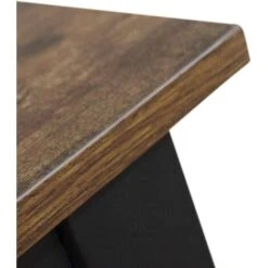 Table Haute Avec 2 Tabourets De Bar Style Industriel Repose Pieds Cadre En Fer Rustique Ensemble Bistrot Mange Debout Et Chaises De Bar Pour Cuisine Salle à Manger Marron Noir -Homcomes Boutique 45981713 5