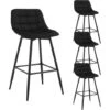 WOLTU 4X Tabouret De Bar. Chaise De Bar. Assise Rembourrée En Velours Avec Pieds Et Repose-Pieds En Métal.Noir 1 WOLTU 4X Tabouret De Bar. Chaise De Bar. Assise Rembourrée En Velours Avec Pieds Et Repose-Pieds En Métal.Noir -Homcomes Boutique 46355681 1