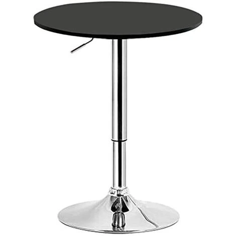 WOLTU 1 X Table De Bar En MDF Avec Pied. Table Ronde. Hauteur Réglable.Noir 3 WOLTU 1 X Table De Bar En MDF Avec Pied. Table Ronde. Hauteur Réglable.Noir