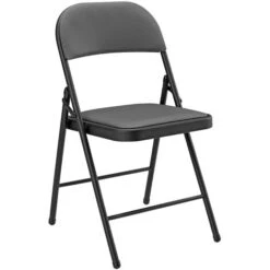 ProTec Lot De 6 Chaise De Bureau Chaise De Conférence Chaise De Salon Pliante Chaise Visiteur Rembourrée Similicuir Métal 46 Cm X 80 Cm X 50 Cm [pro.tec] -Homcomes Boutique 4895308 3