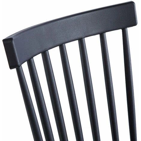 Lot De 4 Chaises De Salle à Manger VICTORIA Noir Bois Naturel 56x47x81 7 Lot De 4 Chaises De Salle à Manger VICTORIA Noir Bois Naturel 56x47x81 – Image 5