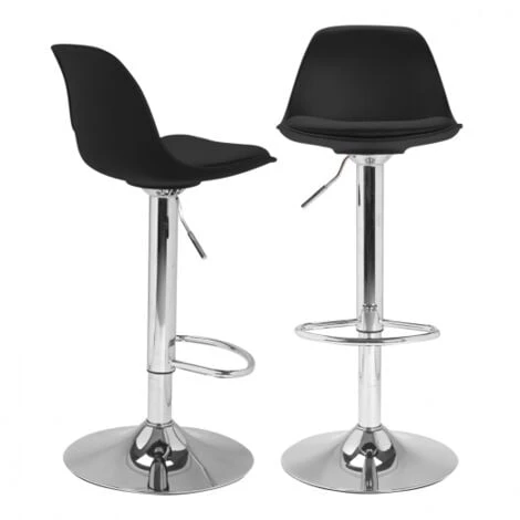 Lot De 2 Tabourets De Bar KARL Design Noir 3 Lot De 2 Tabourets De Bar KARL Design Noir