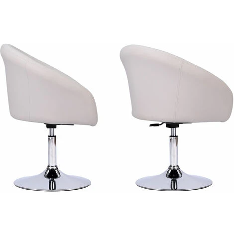 Tabouret De Bar En Simili Blanc GABIN 5 Tabouret De Bar En Simili Blanc GABIN – Image 3