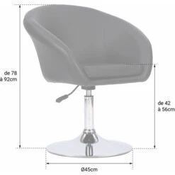 Tabouret De Bar En Simili Blanc GABIN 11 Tabouret De Bar En Simili Blanc GABIN -Homcomes Boutique 50818293 5