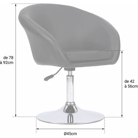 Tabouret De Bar En Simili Blanc GABIN 7 Tabouret De Bar En Simili Blanc GABIN – Image 5