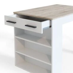 Table De Bar Vicco „Repose“ Blanche/Chêne Clair Vicco -Homcomes Boutique 52052509 5