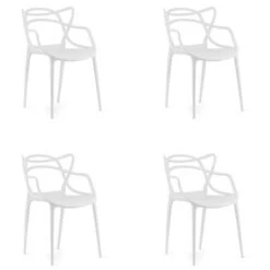 KATOI - Lot De 4 Chaises En PP Style Moderne - 82.5x55x54 Cm - Chaise De Salle à Manger
