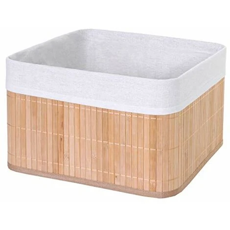 Nova Conteneur De Boîte De Rangement En Bambou Avec Cadre Intérieur Métallique Couleur : Naturel 3 Nova Conteneur De Boîte De Rangement En Bambou Avec Cadre Intérieur Métallique Couleur : Naturel