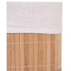 Nova Conteneur De Boîte De Rangement En Bambou Avec Cadre Intérieur Métallique Couleur : Naturel 11 Nova Conteneur De Boîte De Rangement En Bambou Avec Cadre Intérieur Métallique Couleur : Naturel -Homcomes Boutique 53577533 5
