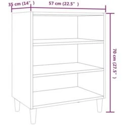 Buffet Sonoma Gris 57x35x70 Cm Aggloméré VidaXL -Homcomes Boutique 54451405 3