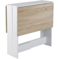SiFree®Table à Manger Pliante De Style Contemporain Table De Cuisine Pliable 1037673.4cm Bois Blanc -Homcomes Boutique 55510791 3