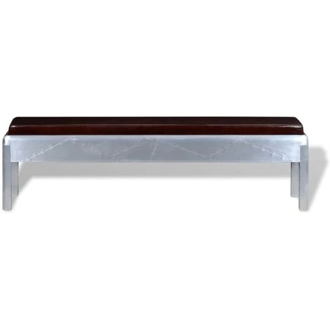 Banc D'entrée Cuir Véritable 160 X 32 X 45 Cm VidaXL 4 Banc D'entrée Cuir Véritable 160 X 32 X 45 Cm VidaXL – Image 2