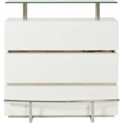 Paris Prix - Comptoir Meuble De Bar Starmo 120cm Blanc