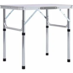 Nova Table Pliante à Partir De Camping En Aluminium 60x45cm Différentes Couleurs Table Pliable De Camping Blanc Aluminium 60x45 Cm Couleur : Argent