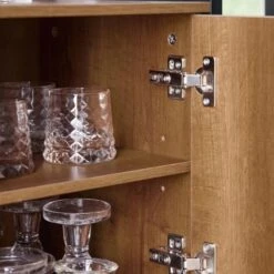 SoBuy FSB63-PF Buffet Meuble De Rangement Armoire Multi-rangements Avec 3 Portes, Pour Cuisine, Salle à Manger, Salon, Cadre En Acier Stable, Style Industriel -Homcomes Boutique 57678793 5