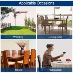 Lot De 6 Housses De Chaise Extensibles Universelle - Moderne - Noir -Homcomes Boutique 58078610 5